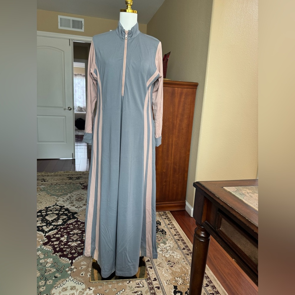 Elegant Blue and Pink Women's Dress